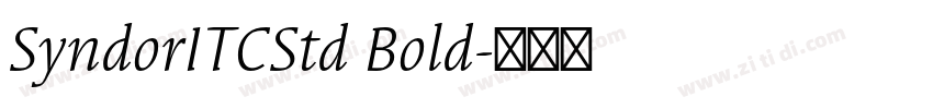 SyndorITCStd Bold字体转换